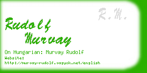 rudolf murvay business card